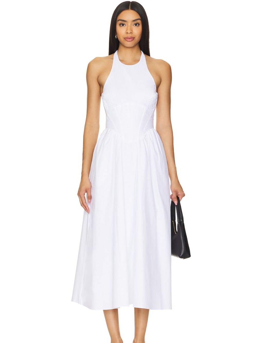 Bardot Kylen White Halter Corset Dress